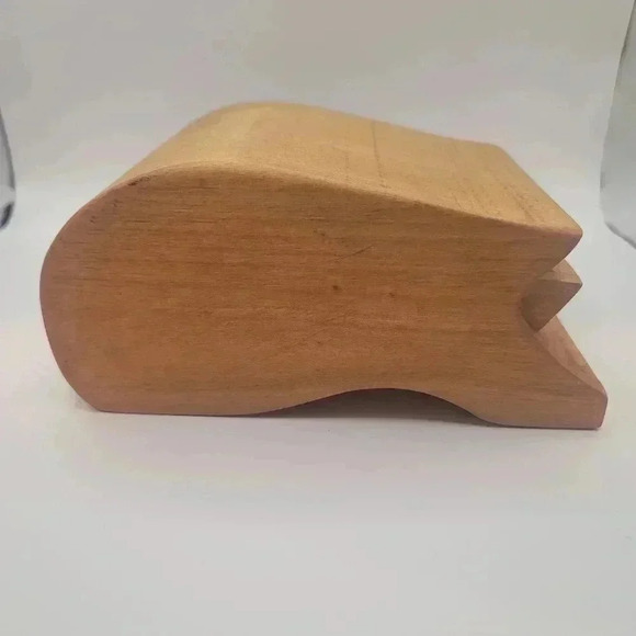 Keepsake Box Nautical Wave Shaped Cherry Wood Bandsaw 2 Compartment Handmade. - Picture 3 of 12